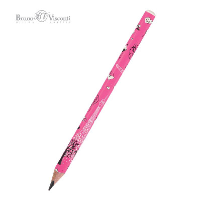 Фото Карандаш чернографитный 4B без ластика HappyGraphix Jumbo Романтическое путешествие Париж 21-0062/05 от производителя, с доставкой по Хабаровску