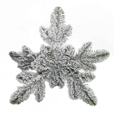 Фото Веточка-снежинка заснеженная D-36см 9609 от производителя, с доставкой по Хабаровску