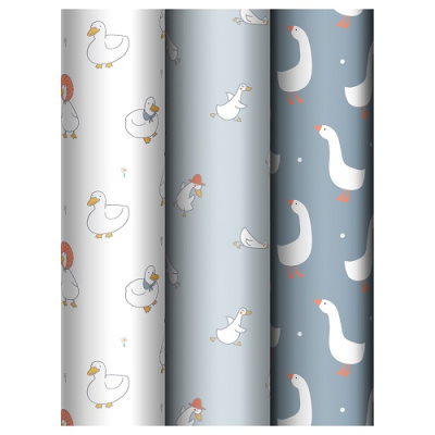 Фото Бумага упаковочная 70×100см глянцевая MESHU Goose set 3 дизайна MS_66834 от производителя, с доставкой по Хабаровску