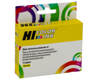 Картридж Hi-Black (HB-T1294) для Epson Stylus SX230/235W/SX420W/SX425W/BX305F, Y