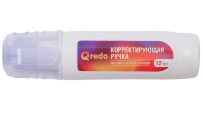 Фото Штрих-ручка 12мл Qredo с пластиковым наконечником 15-2187 от производителя, с доставкой по Хабаровску