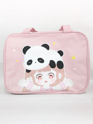Термосумка-косметичка Anime girl and panda pink 28х20х20см 94P-A315-03
