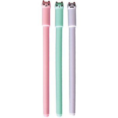 Фото Ручка гел 0,5 синяя Пиши-стирай deVENTE Cat ассорти 5051447 от производителя, с доставкой по Хабаровску