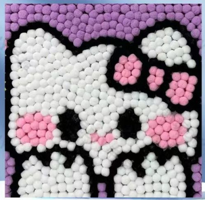 Фото Картина из помпонов на подрамнике Draw Me! Cute Cat 20х20см 156-LQ-005 от производителя, с доставкой по Хабаровску