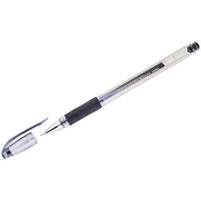 Фото Ручка гел 0,7 черная с грипом игольчатый узел CROWN Hi-Jell HJR-500RNB от производителя, с доставкой по Хабаровску