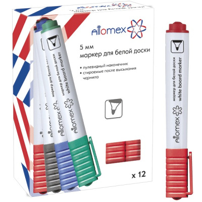 Фото Маркер для доски 5мм красный пулевидный Attomex 5040600 от производителя, с доставкой по Хабаровску