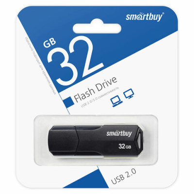 Фото Флэш-накопитель 32Gb SMARTBUY Clue черный SB32GBCLU-K 513786 от производителя, с доставкой по Хабаровску