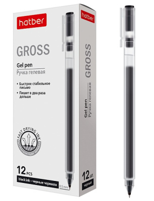 Фото Ручка гел. 0,5мм черная игольчатый узел Hatber Gross GP_064537 от производителя, с доставкой по Хабаровску