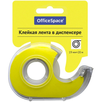 Фото Скотч 19мм 20м прозрачный с диспенсером OfficeSpace 288236 от производителя, с доставкой по Хабаровску
