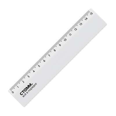 Фото Линейка 15см пластиковая с волнистым краем белая СТАММ ЛН-30507  от производителя, с доставкой по Хабаровску