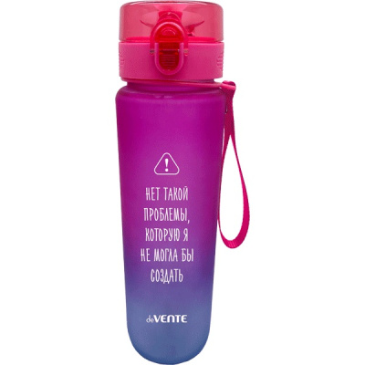 Бутылка для напитков 800мл deVENTE Gradient пластиковая розово-синяя 8090237
