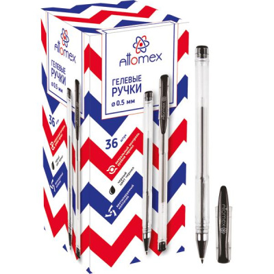 Фото Ручка гел 0,5 черная Attomex 5051348 от производителя, с доставкой по Хабаровску