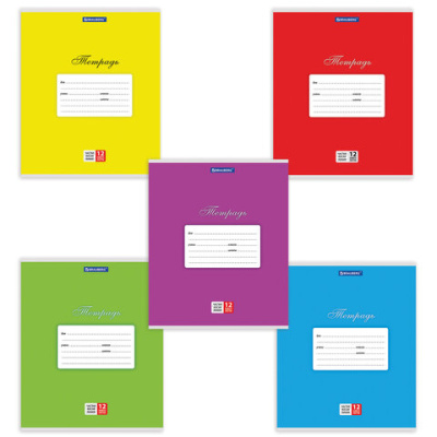 Фото Тетрадь 12л частая косая линейка BRAUBERG Классика 5 видов 103278 от производителя, с доставкой по Хабаровску