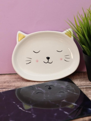 Тарелка керамическая Cat plate 19,5х15см FC191447