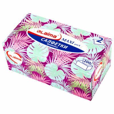 Салфетки вытягивающиеся 2-сл 200шт в коробке LAIMA Everyday 113589 