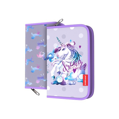 Фото Пенал ErichKrause Dream Unicorn 20,5х13,5х3см прямоугольный текстиль 48487 от производителя, с доставкой по Хабаровску