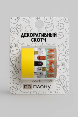 Фото Скотч декоративный 15ммх2м 3шт ПО-ПЛАНУ Dogs XM-JD0331 от производителя, с доставкой по Хабаровску