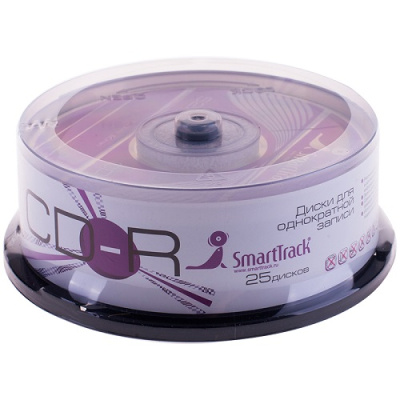Фото Диск CD-R Smart Track 700Mb 52x Cake Box 25шт ST000149 095384 от производителя, с доставкой по Хабаровску
