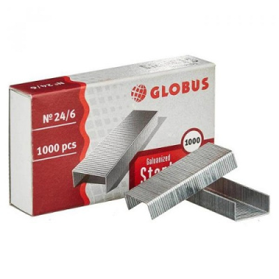Фото Скобы для степлера №24/6 (1000шт) GLOBUS С24/6-1000 от производителя, с доставкой по Хабаровску