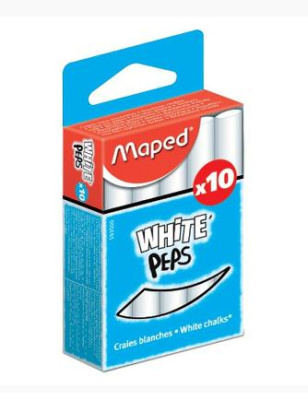 Фото Мел белый 10шт круглый MAPED WHITE PEPS 593500 от производителя, с доставкой по Хабаровску