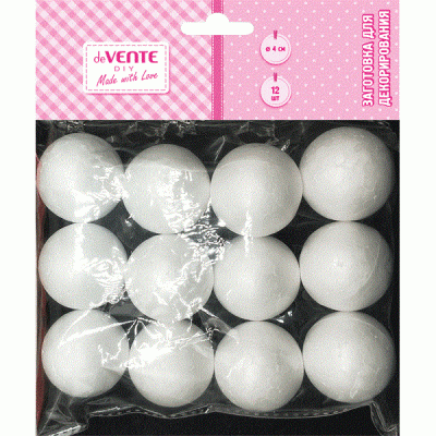 Фото Набор из пенополистирола deVENTE Шары d=40мм 12шт 8003901 от производителя, с доставкой по Хабаровску