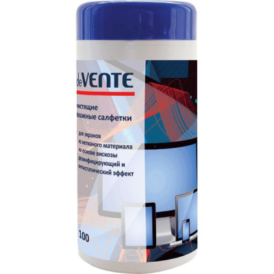 Фото Салфетки чист д/экранов и мониторов deVENTE в тубе 100шт 4170401 от производителя, с доставкой по Хабаровску