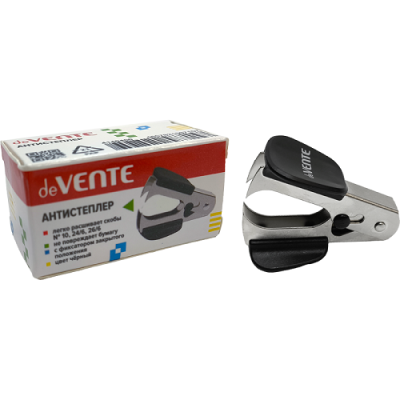 Фото Антистеплер для скоб №10, 24/6, 26/6 с фиксатором черный deVENTE 4140400 от производителя, с доставкой по Хабаровску