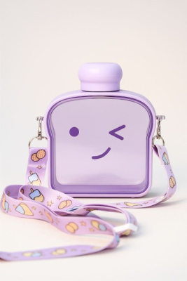 Бутылка 380мл Хлебный ломтик фиолетовая YF2205-04