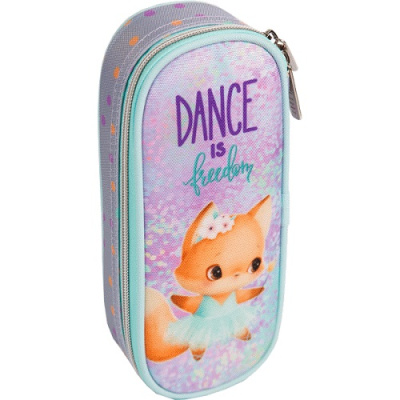 Фото Пенал deVENTE. Dance Fox 21x8x5см овальный текстиль 7023321 от производителя, с доставкой по Хабаровску