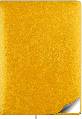 Фото Ежедневник недатированный Lamark Sigma FLEX A5 желтый, 256 стр., закругленные углы, ляссе, белый бло от производителя, с доставкой по Хабаровску