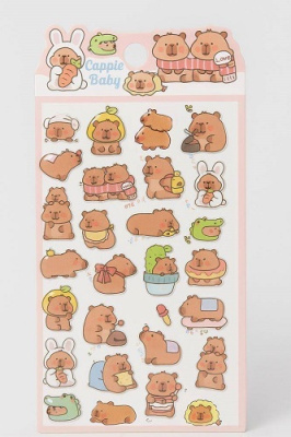 Фото Наклейки объемные Graceful Capybara YT-EA340 от производителя, с доставкой по Хабаровску