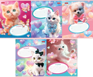 Фото Тетрадь 12л клетка Гламурные ушки 12Т5B1 089266 от производителя, с доставкой по Хабаровску