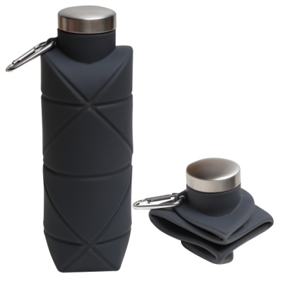 Бутылка для напитков складная 700мл deVENTE черная 8090460