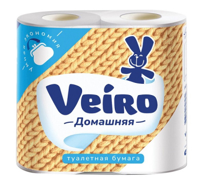 Бумага туалетная 2-сл 4 рулона Veiro белая