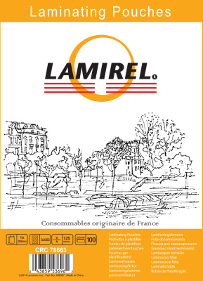 Фото Пленка для ламинирования  Lamirel 75x105мм, 125мкм, 100 шт., шт от производителя, с доставкой по Хабаровску