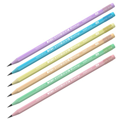 Фото Карандаш чернографитный HB пластиковый с ластиком  Berlingo Flexy Pastel BP01014 320774 от производителя, с доставкой по Хабаровску