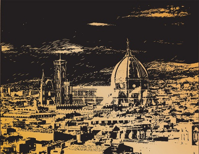 Фото Гравюра золото Hobbius Флоренция GHK №17 от производителя, с доставкой по Хабаровску