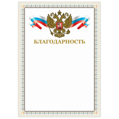 Фото Благодарность А4 230 г/кв.м 128346 от производителя, с доставкой по Хабаровску