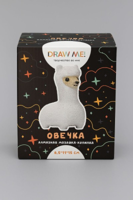 Фото Алмазная мозайка на копилке Draw Me! Cute sheep 8.5х11х15см 156-TH029 от производителя, с доставкой по Хабаровску