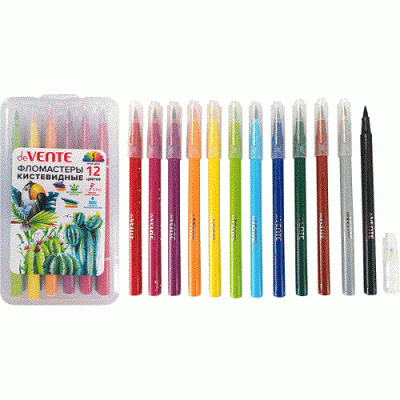 Фото Фломастеры 12цв кистевидные deVENTE 5081229 от производителя, с доставкой по Хабаровску