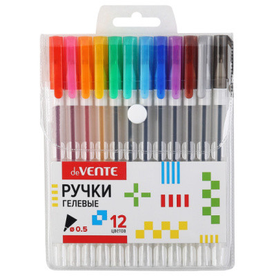 Фото Набор гел ручек 12цв 0,5мм deVENTE Hit 5051375 от производителя, с доставкой по Хабаровску