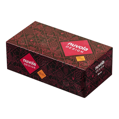 Салфетки вытягивающиеся 2-сл 200шт в коробке Nuvola Design Red  Э1730