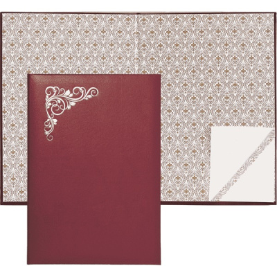 Фото Папка адресная А4 ВИНЬЕТКА бумвинил бордовая deVENTE 3078208 от производителя, с доставкой по Хабаровску