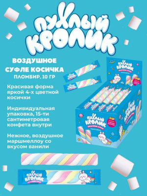 Воздушное суфле (Marshmallows) "ПУХЛЫЙ КРОЛИК", пломбир ПК/КМ1