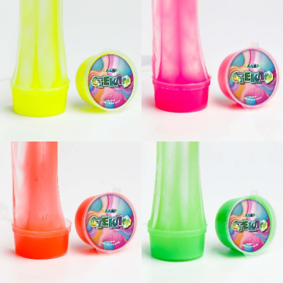 Фото Слайм Стекло 50гр яркий неон 4 цвета ассорти от производителя, с доставкой по Хабаровску