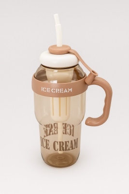 Бутылка с трубочкой 1400мл Ice cream коричневая DPWD-8133-05