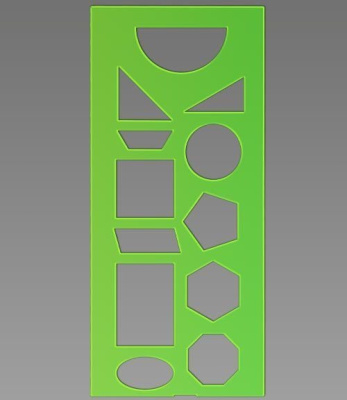 Фото Линейка шаблон геометрических фигур Стамм ТТ11 от производителя, с доставкой по Хабаровску