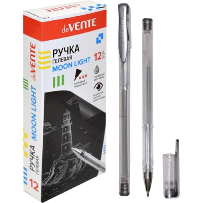 Фото Ручка гел 0,8 серебряная deVENTE Moonlight 5051114 от производителя, с доставкой по Хабаровску