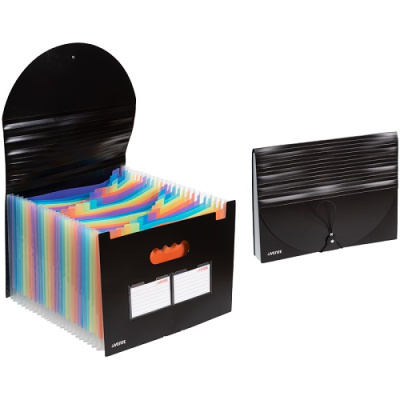 Фото Папка на кнопке 25отд 330х235мм 700мкм разделители 130мкм deVENTE черная 3078414 от производителя, с доставкой по Хабаровску