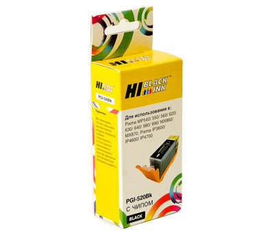 Картридж Hi-Black (HB-PGI-520Bk) для Canon PIXMA iP3600/iP4600/MP540, Bk